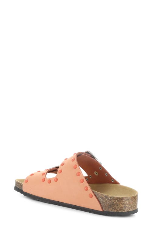 Bos. & Co. Perrin Studded Slide Sandal In Peach