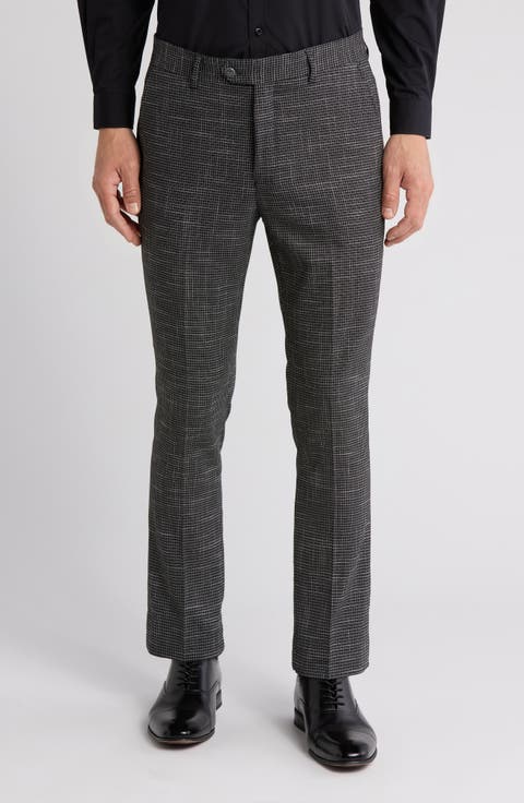 Houndstooth Slim Fit Dress Pants