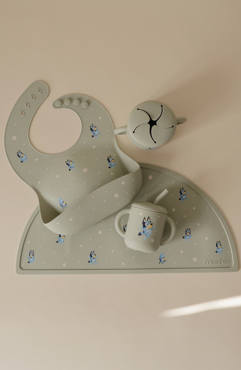 Mushie x Bluey Silicone Training Cup & Straw, Alternate, color, Green