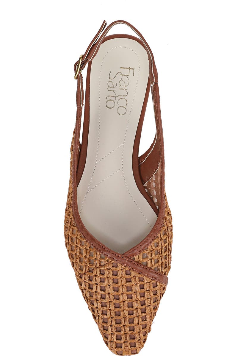 Franco Sarto Raena Slingback Flat, Alternate, color, Wicker Brown