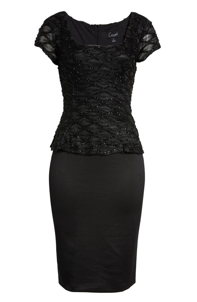 Connected Apparel Sequin Bodice Sheath Dress, Alternate, color, 