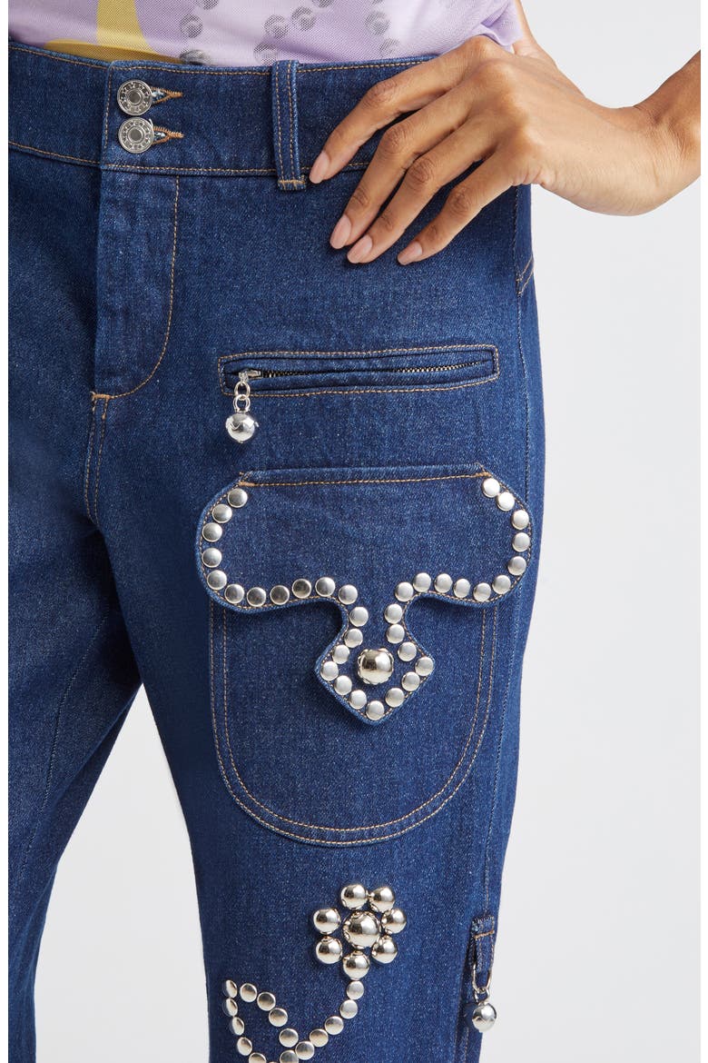 Moppy Charm Wide Leg Jeans, Alternate, color, BLUE