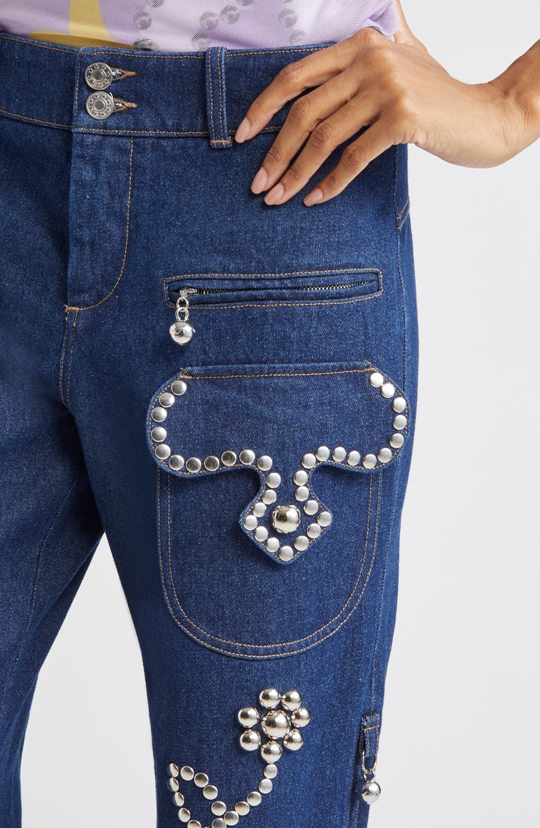 Chopova Lowena Moppy Charm Wide Leg Jeans, Alternate, color, 