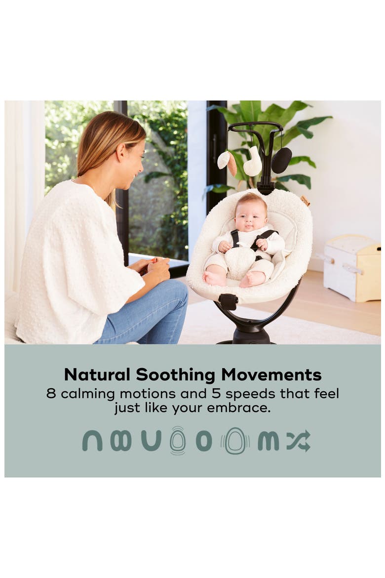 Swoon Evolution Connect Smart Baby Swing, Alternate, color, CURLY WHITE