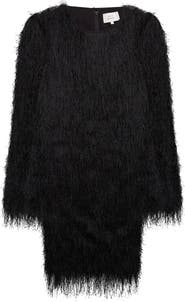 LOULOU DE SAISON Tina Long Sleeve Fringe Minidress