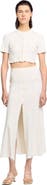 SANDRO Cropped pointelle knit cardigan