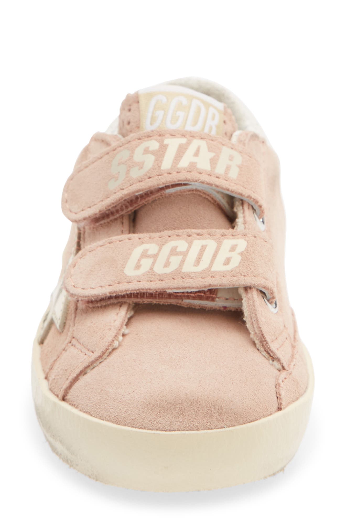 Kids' Old School Sneaker, Alternate, color, PINK/ PLATINUM/ WHITE