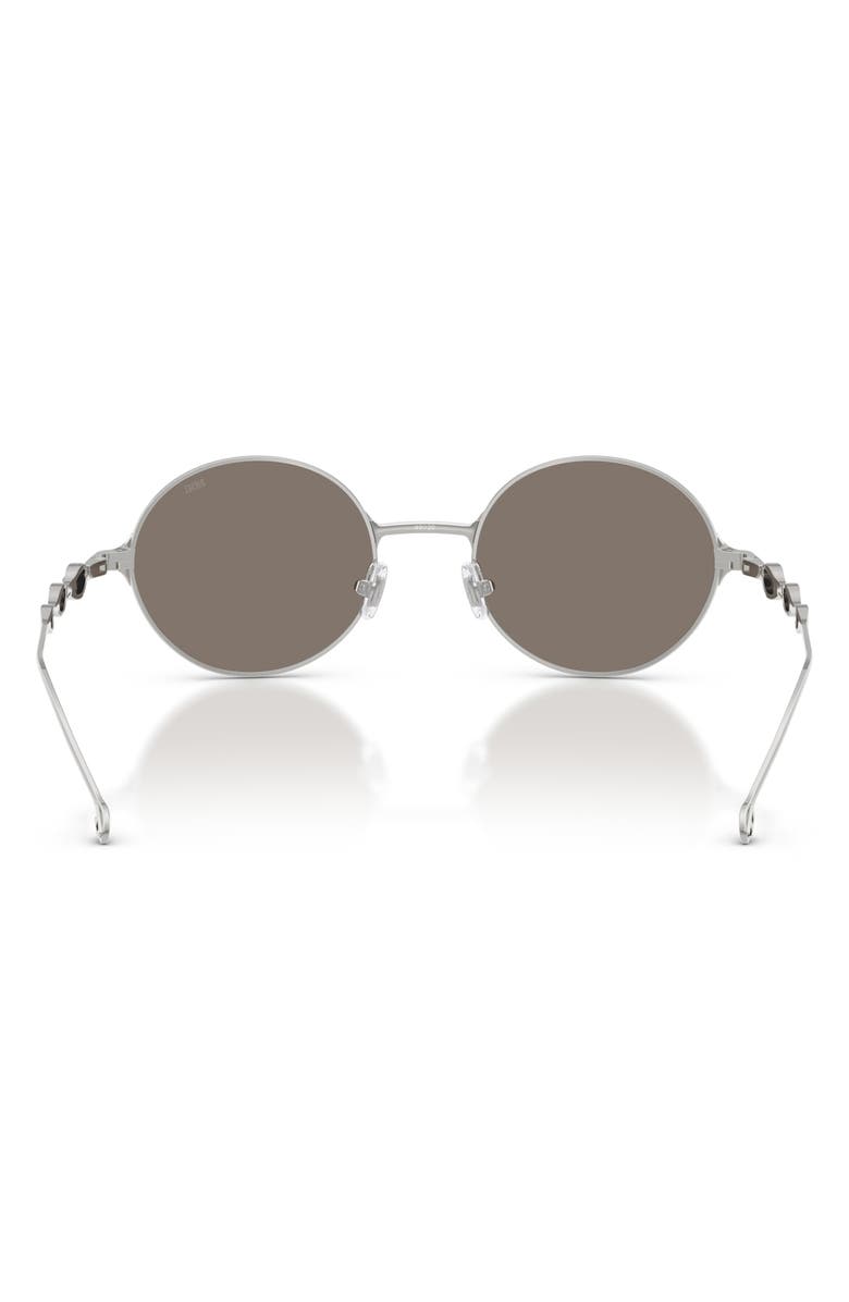 DIESEL<sup>®</sup> 49mm Small Round Sunglasses, Alternate, color, Shiny Silver / Mirror Silver