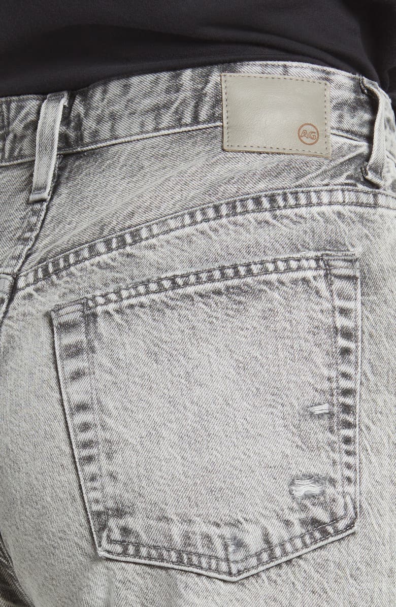 AG Ezzra Ripped High Waist Relaxed Straight Leg Jeans, Alternate, color,