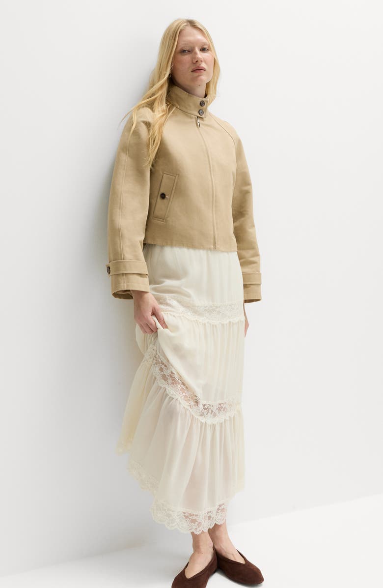 M&S Stand Collar Jacket, Alternate, color, Brown