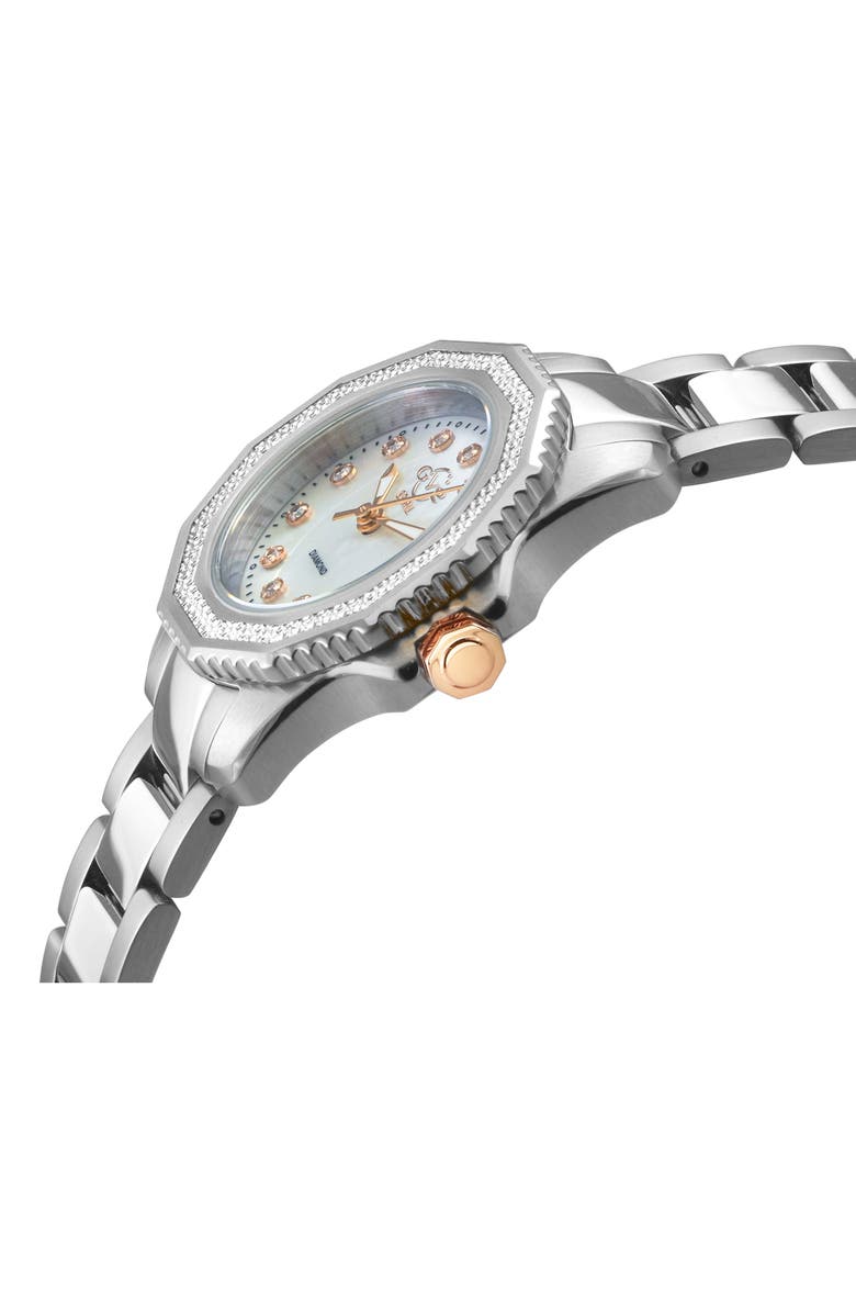 GV2 Cortina Mother-of-Pearl Diamond Bracelet Watch, 30mm, Alternate, color, Silver