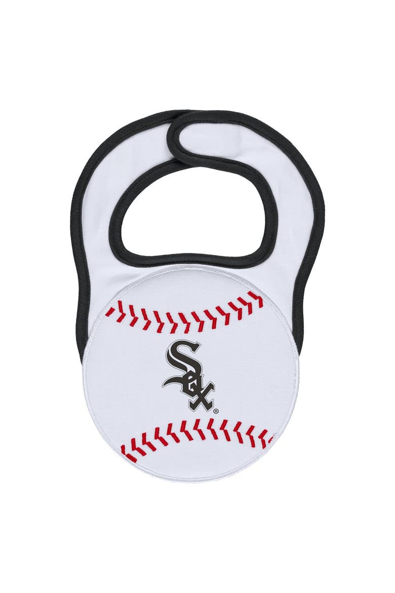 Newborn & Infant WEAR by Erin Andrews White Chicago White Sox Sleep & Play Full-Zip Footed Jumper with Bib, Alternate, color, Black