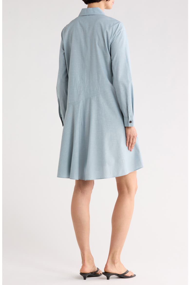 Flounce Hem Shirtdress, Alternate, color, VENETIAN SKY MELANGE