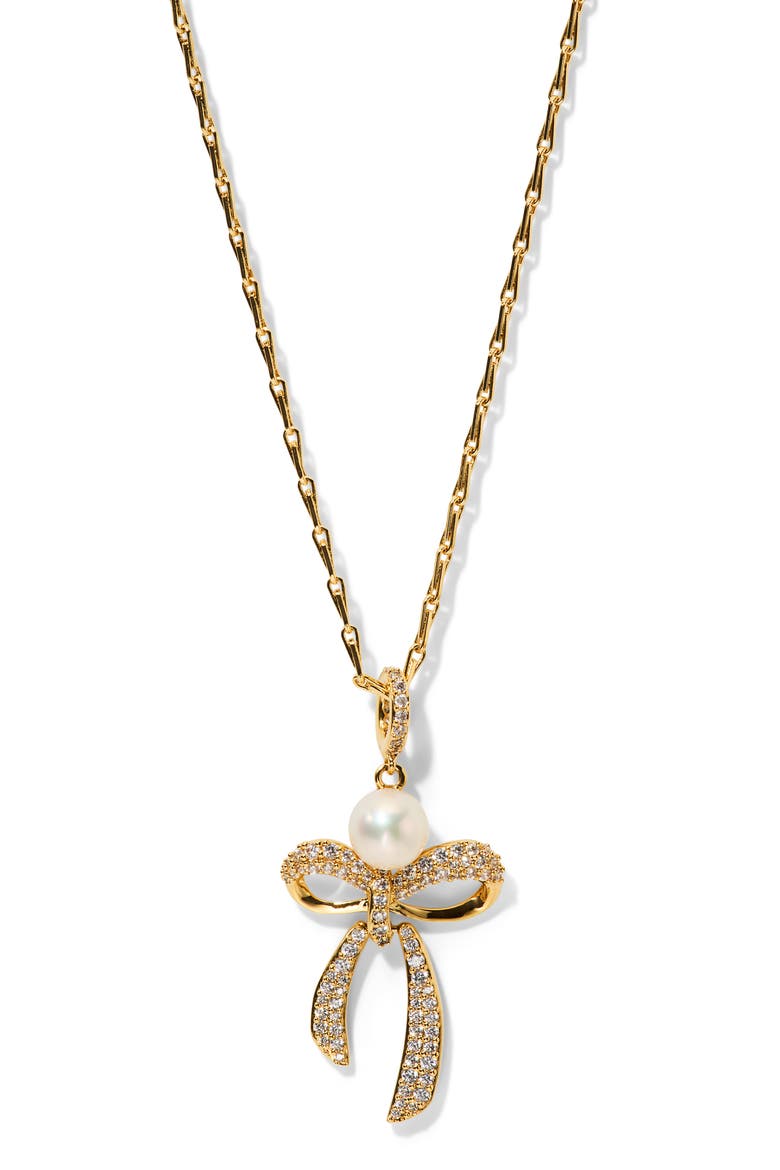 Eros Bow Choker Necklace, Main, color, GOLD