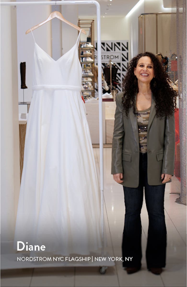 V-Neck Crepe Ballgown, sales video thumbnail