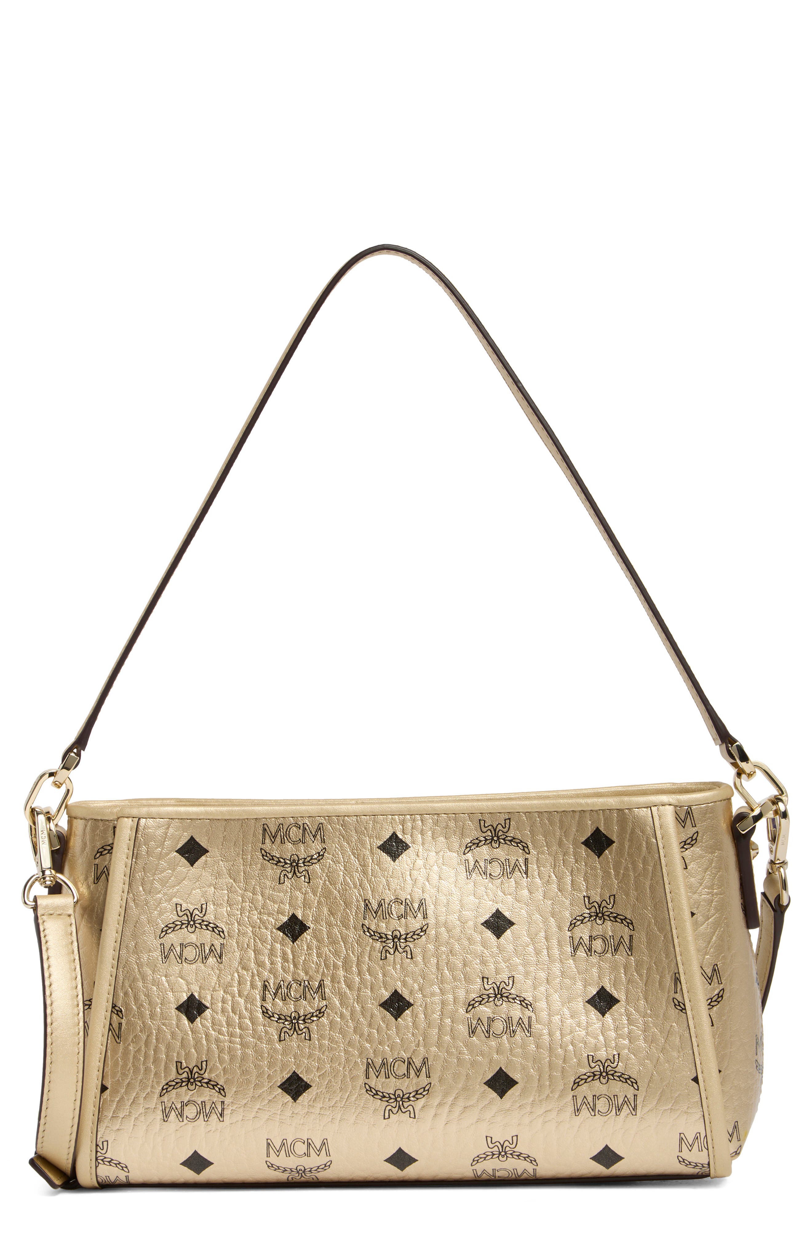 MCM Aren Visetos Shoulder Bag, Main, color, 