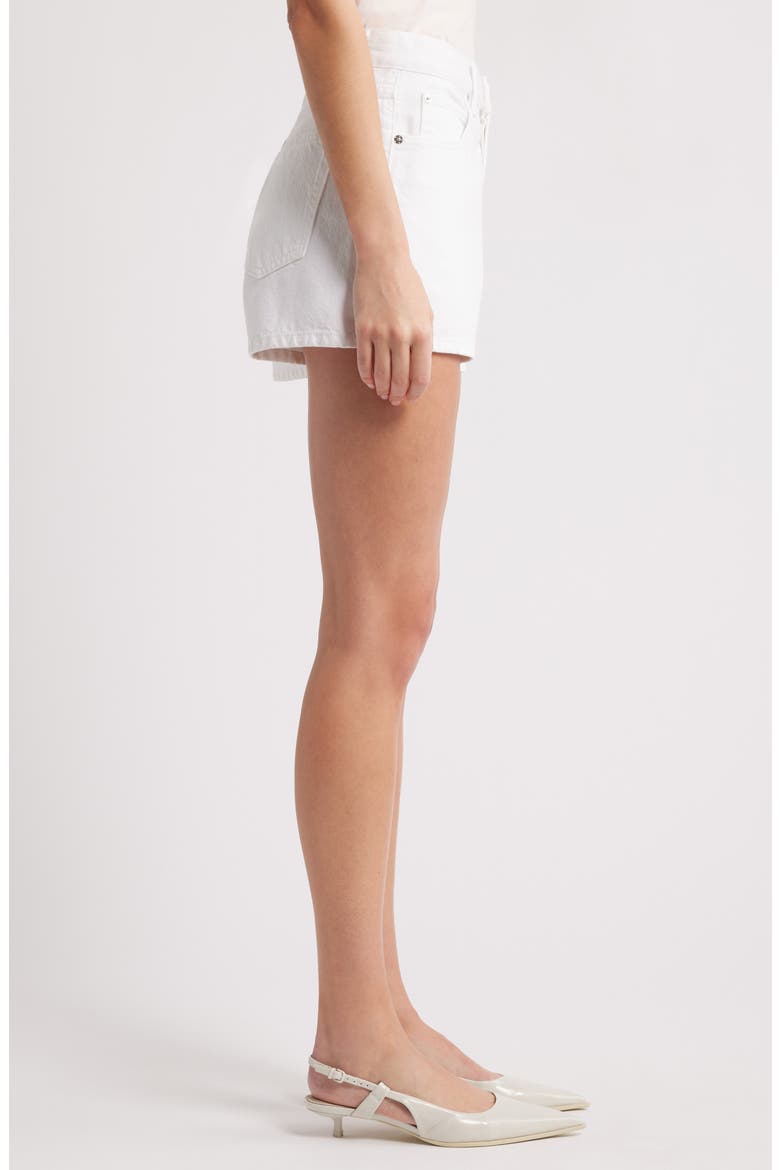The Hang High Waist Denim Shorts, Alternate, color, WHITE