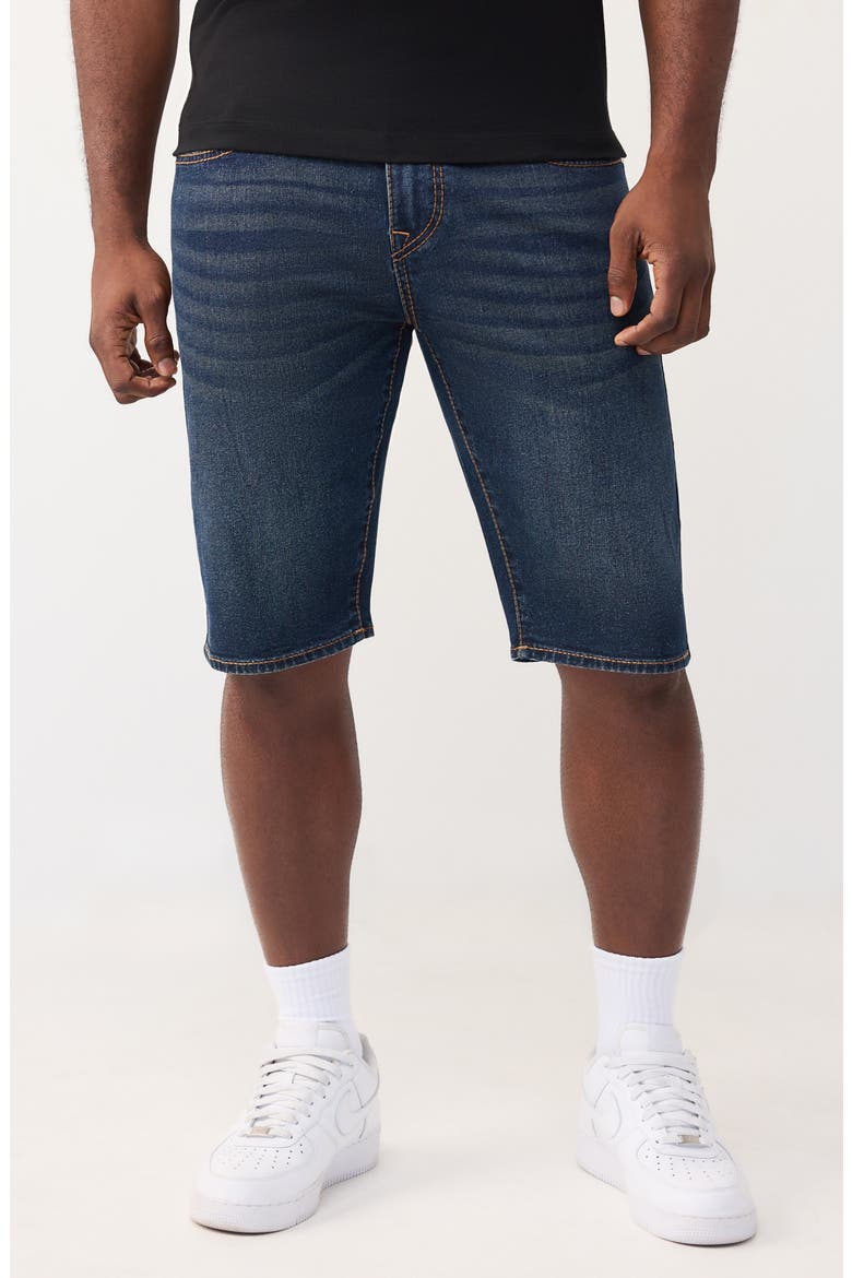 Ricky T-Flap Pocket Denim Shorts, Main, color, DARK HAWK'S EYE WASH