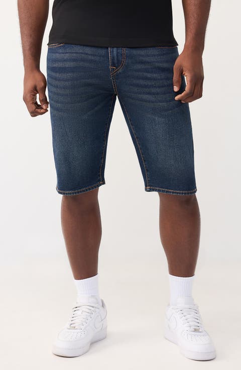 Ricky T-Flap Pocket Denim Shorts (Dark Hawk's Eye Wash) (Regular & Big)