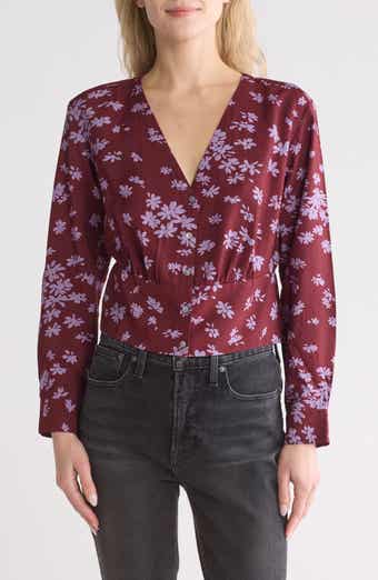 Madewell V-Neck Button-Front Shirt