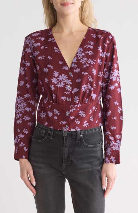 Madewell V-Neck Button-Front Shirt