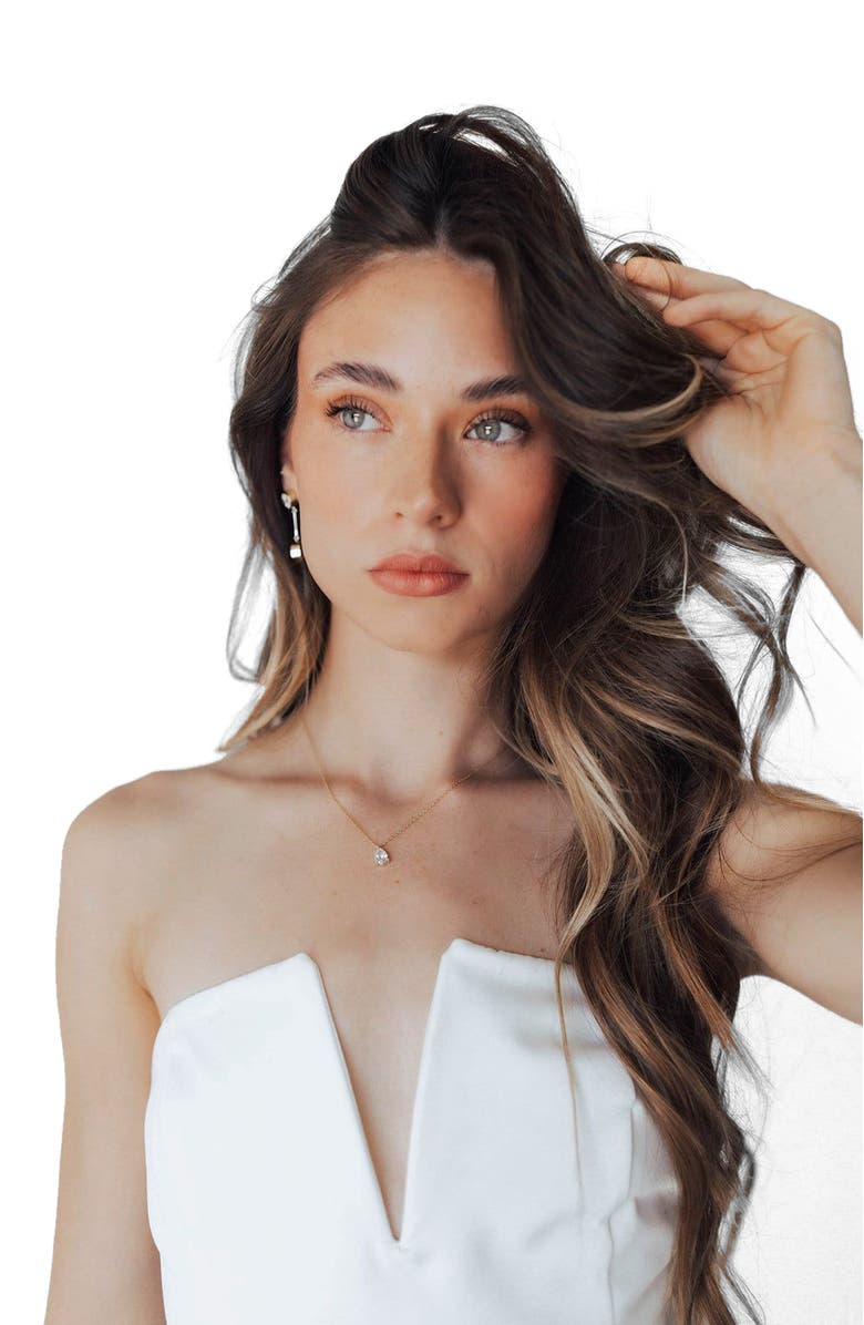 Untamed Petals Elizabeth Crystal Pendant, Alternate, color, Gold