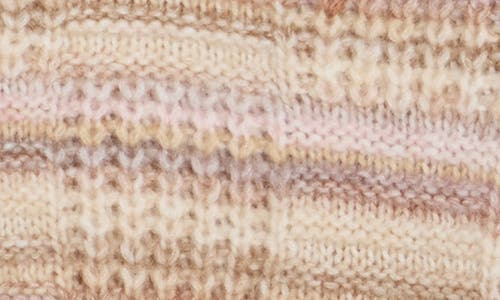 Bobeau Oversize Space Dye Stripe Sweater In Neutral