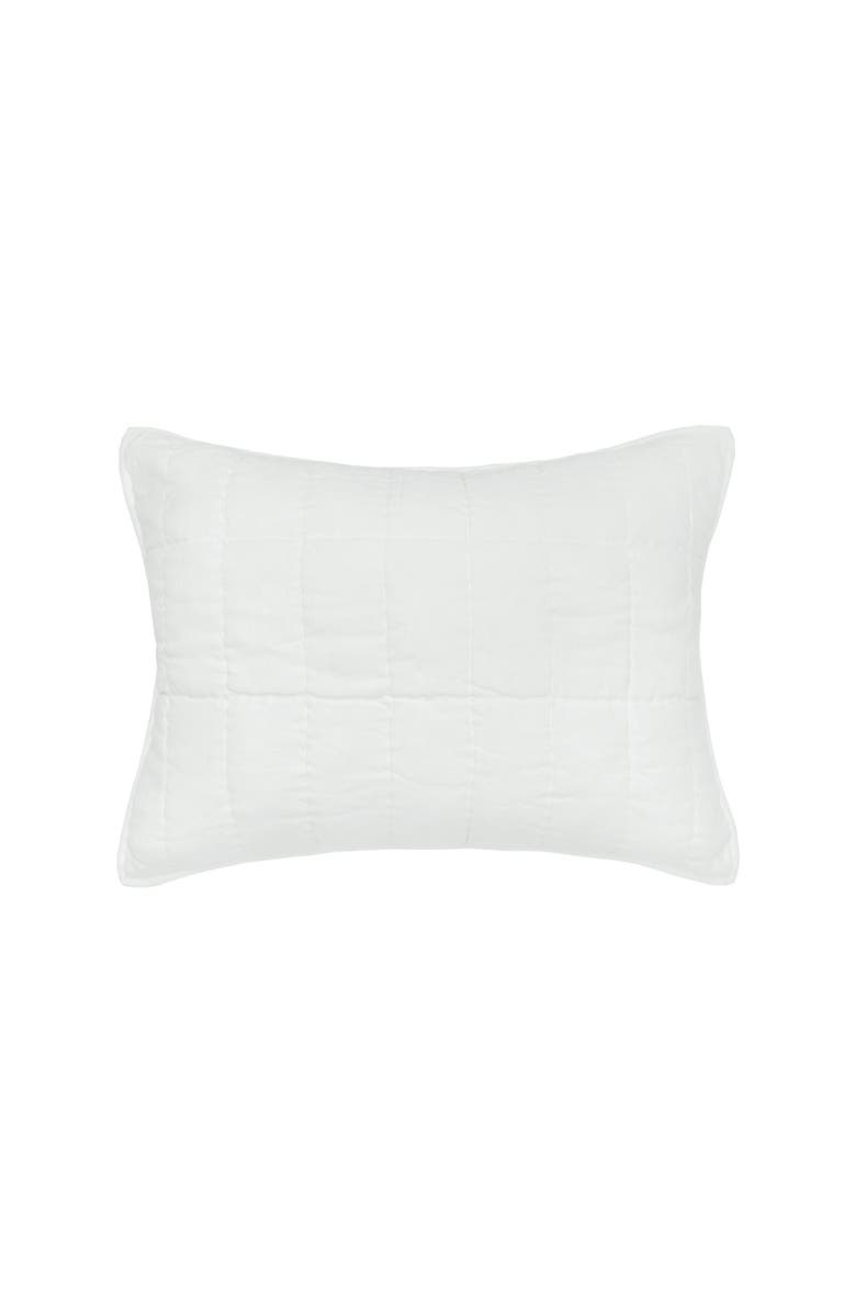ELISABETH YORK Odine Dove Standard Sham Decor, Main, color, White