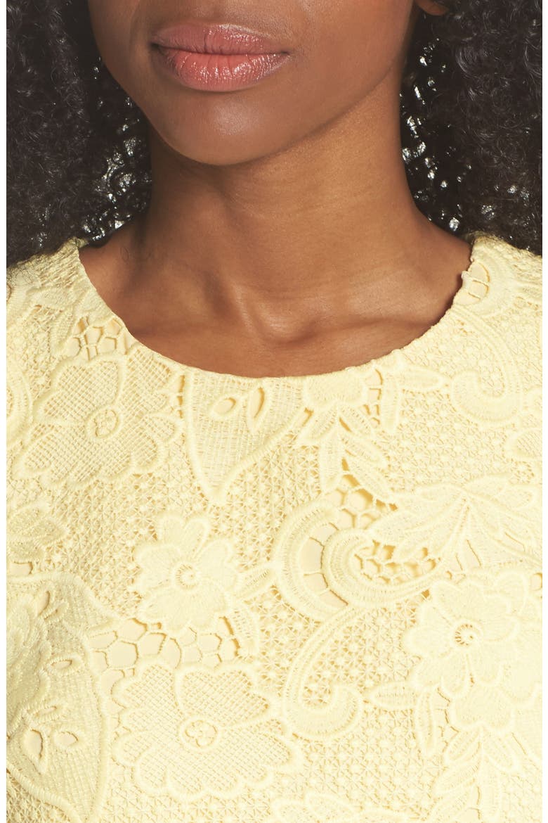 Lace Sheath Dress, Alternate, color, YELLOW