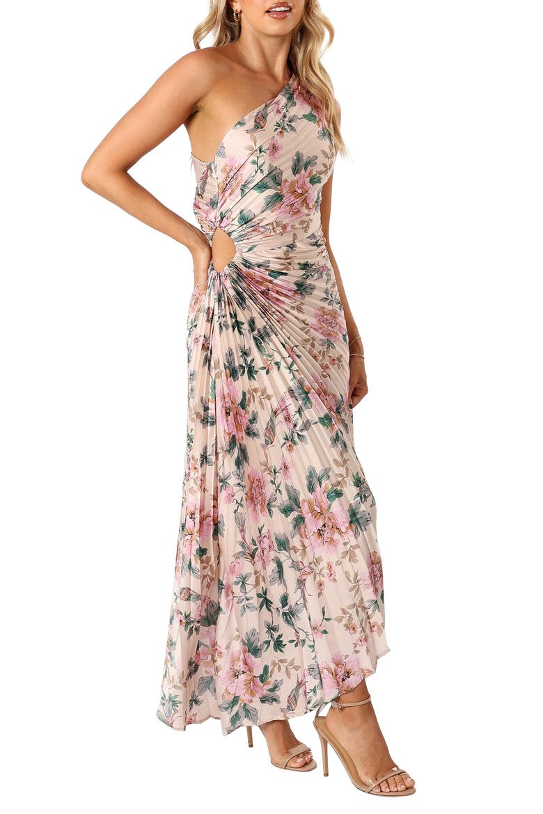 kleo floral print asymmetric cocktail dress Petal and Pup Women's Kleo One Shoulder Maxi Dress