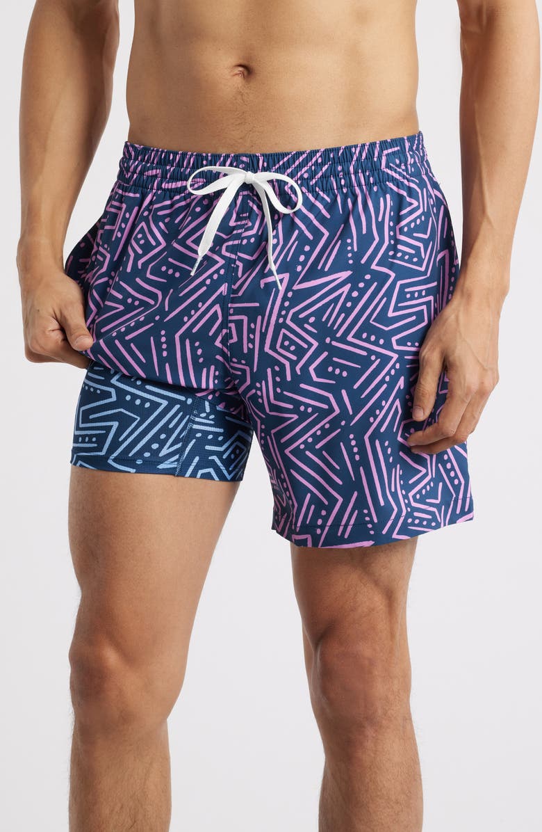 Chubbies The Dark Marzipans 5.5-Inch Swim Trunks, Alternate, color, Navy