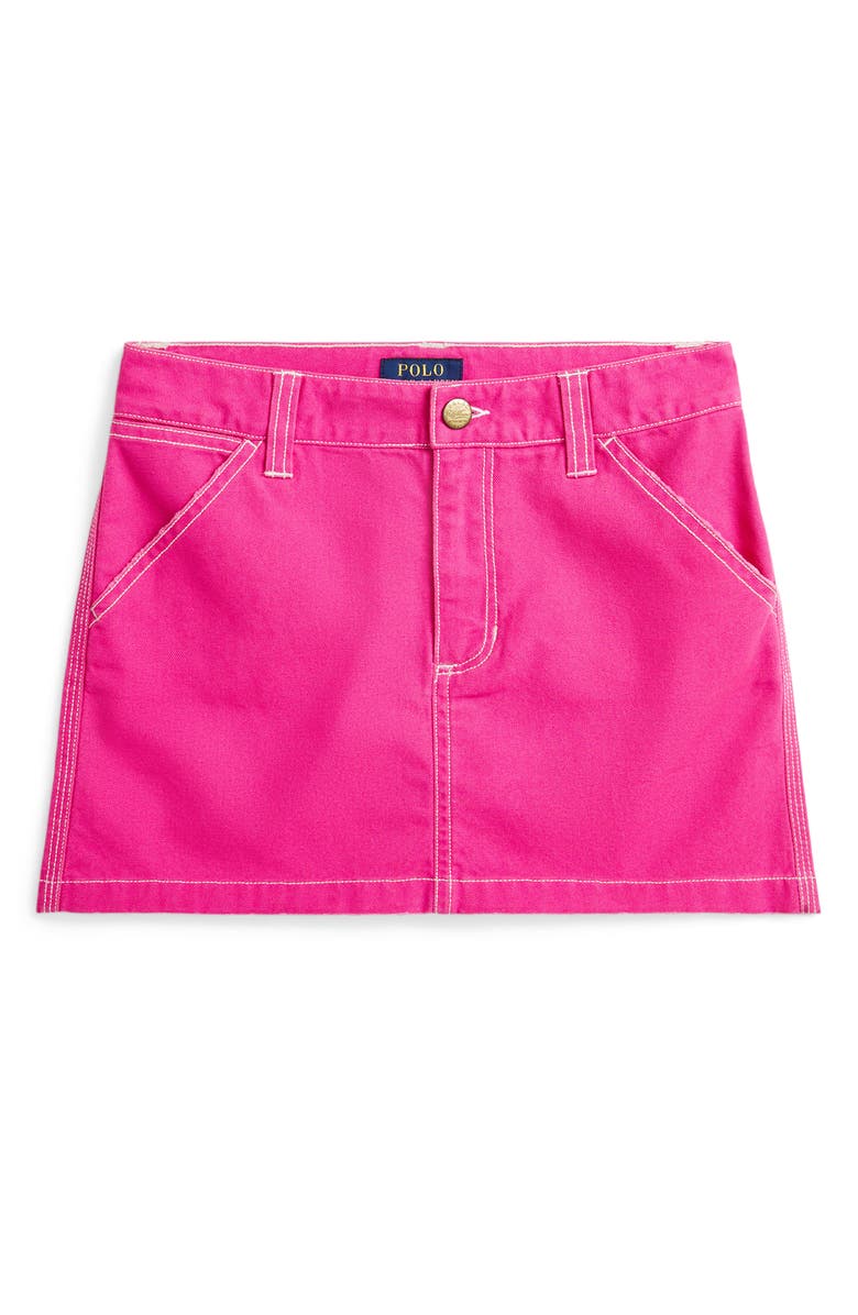 Polo Ralph Lauren Kids' Cotton Twill Skirt, Main, color, Belmont Pink
