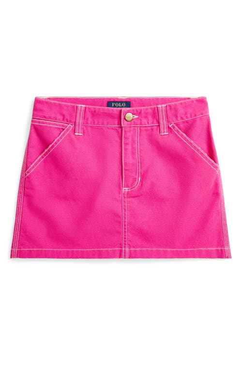 Polo Ralph Lauren Cotton Canvas Skirt In Belmont Pink