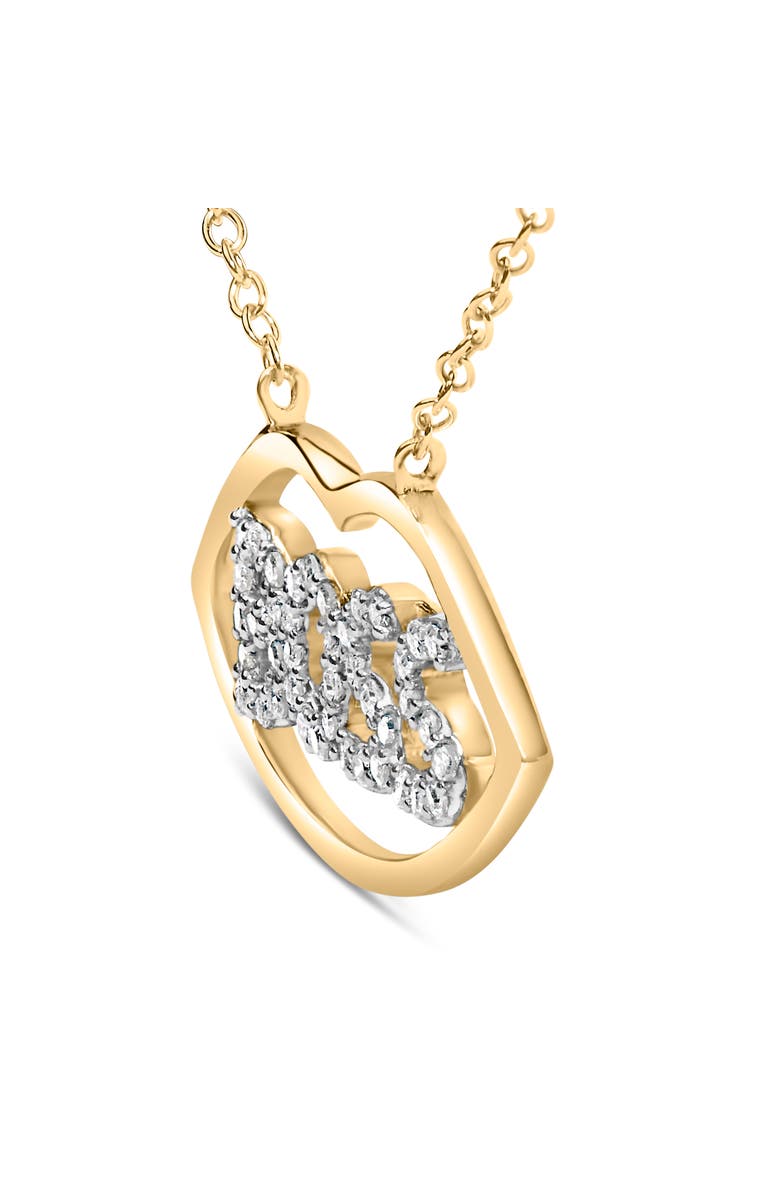 Haus of Brilliance 14K Yellow Gold Plated Silver 1/4 Cttw Diamond "Boss" Pendant Necklace, Alternate, color, Yellow
