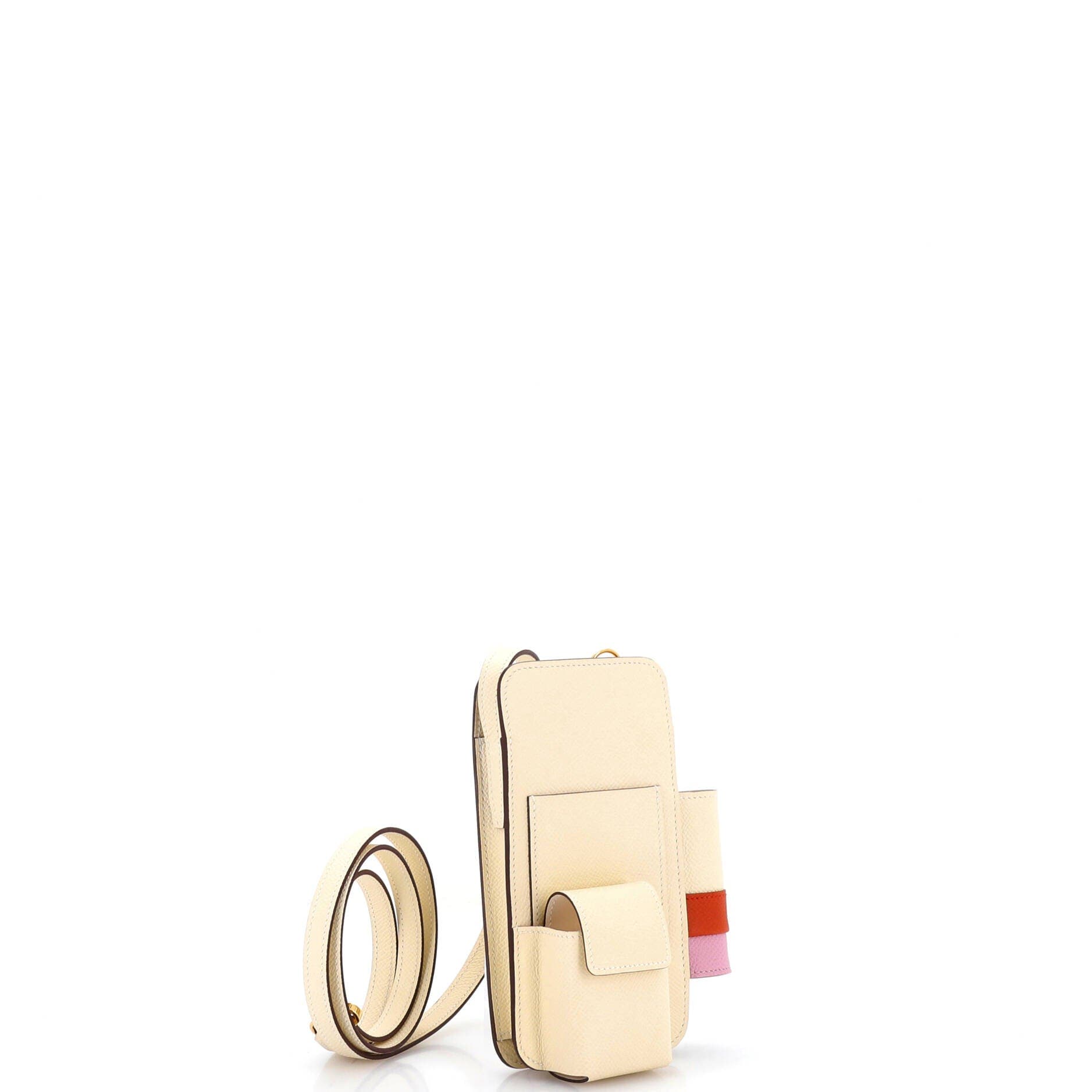 Hermesway Phone Case Crossbody Bag Epsom, Alternate, color, White