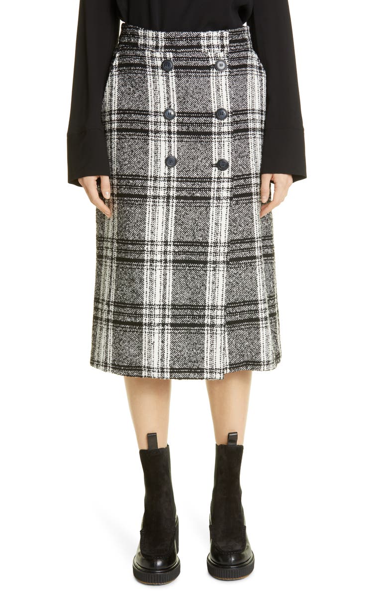 Baum und Pferdgarten Windowpane Plaid Skirt, Main, color, 