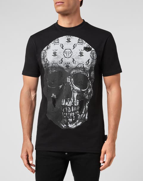 T-Shirt Round Neck Ss Print Skull Unisex