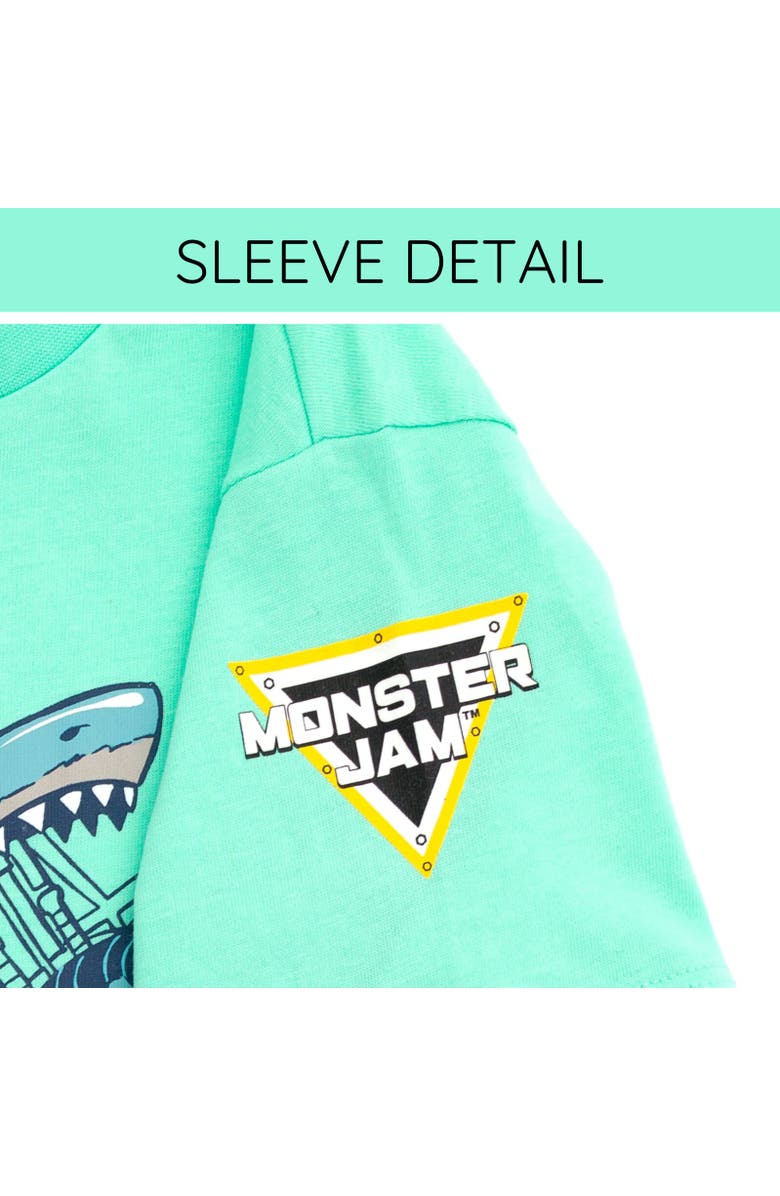 Monster Jam Novelty 3D Graphic T-Shirt, Alternate, color, Turquoise Megalodon