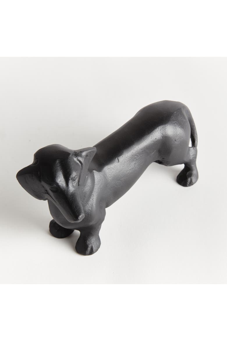 Loki Dog Black Cast Aluminum Decorative Figurine 6" x 8.5", Alternate, color, Black