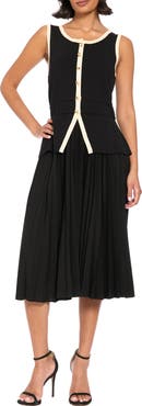 London Times Tipped Twofer Sweater Dress