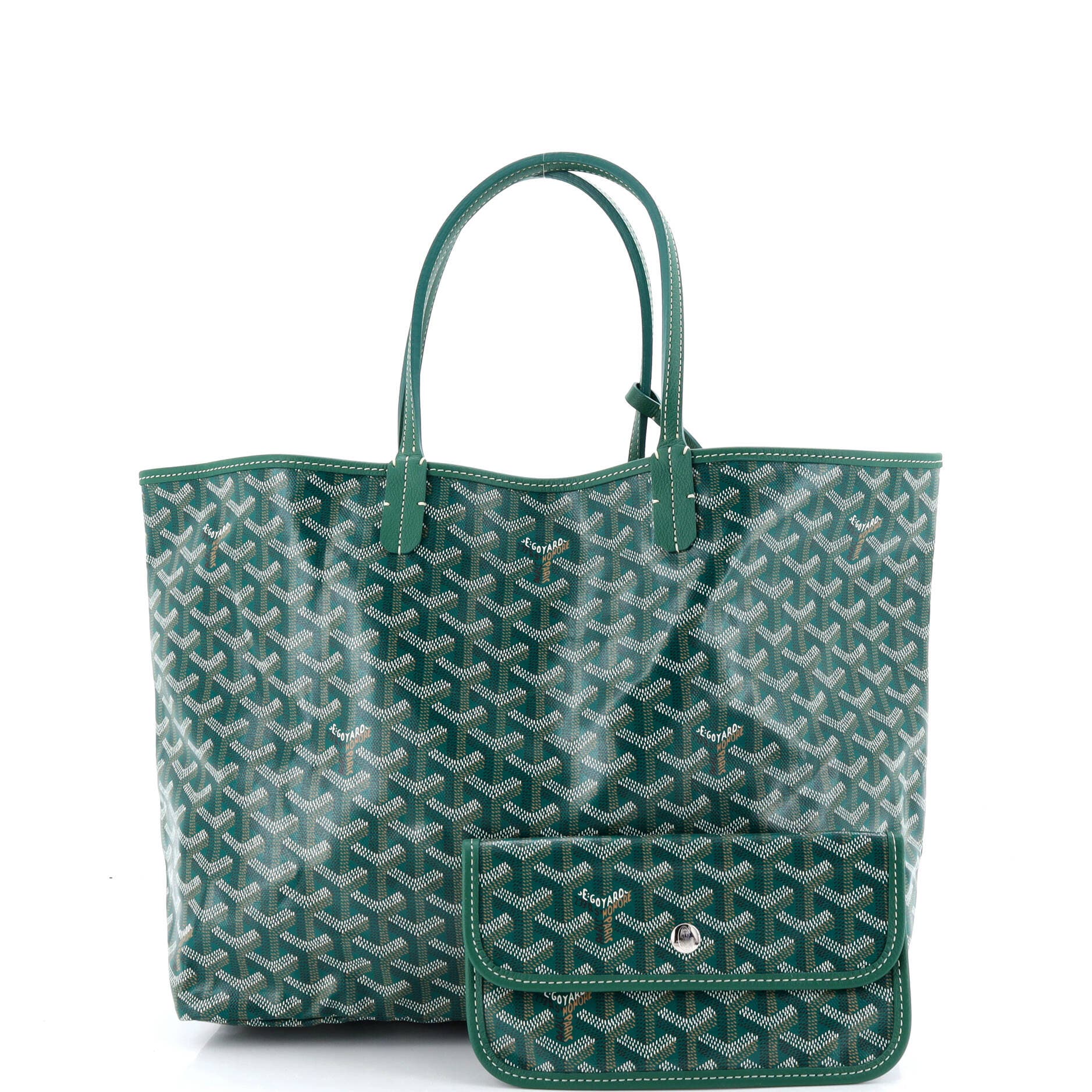 Pre-Owned Goyard Saint Louis Tote Coated Canvas PM, Alternate, color, Green