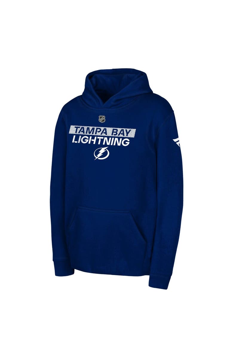Outerstuff Youth Blue Tampa Bay Lightning Authentic Pro Wordmark Fleece Pullover Hoodie, Main, color, Blue