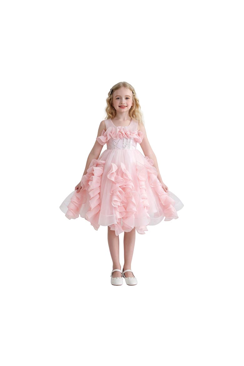 Avalora Ruffled Formal Dress, Alternate, color, Pink