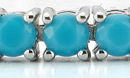 Chloe & Madison Chloe And Madison Faux Turquoise Tennis Bracelet In Silver