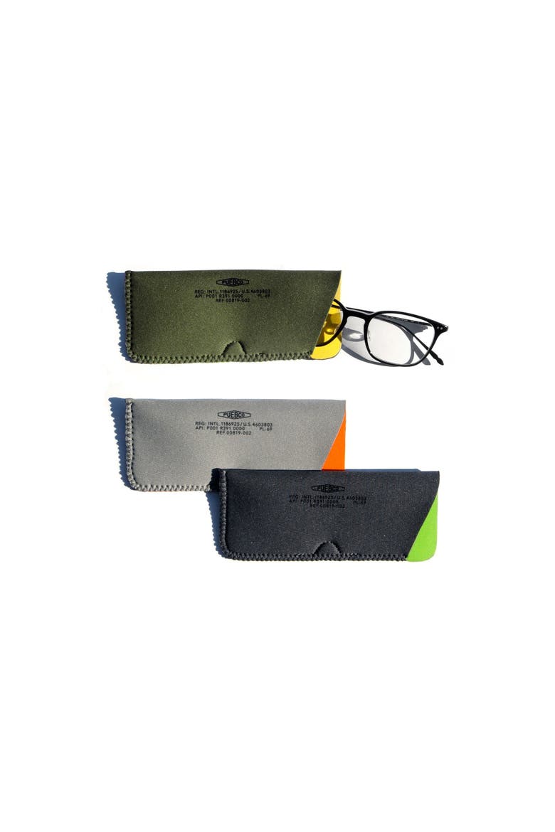 Glasses Sleeve, Alternate, color, Dark Gray x Green