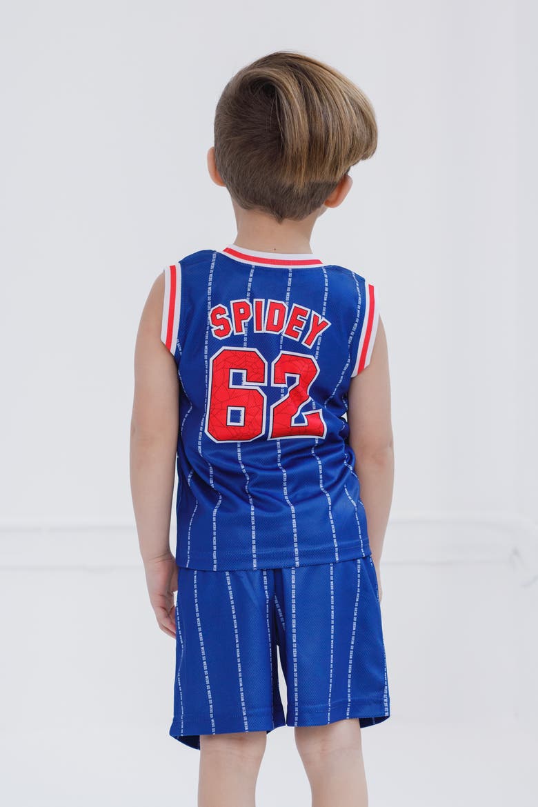 Spidey and His Amazing Friends Athletic Mesh Tank Top and Shorts Set, Alternate, color, Spider Man Navy