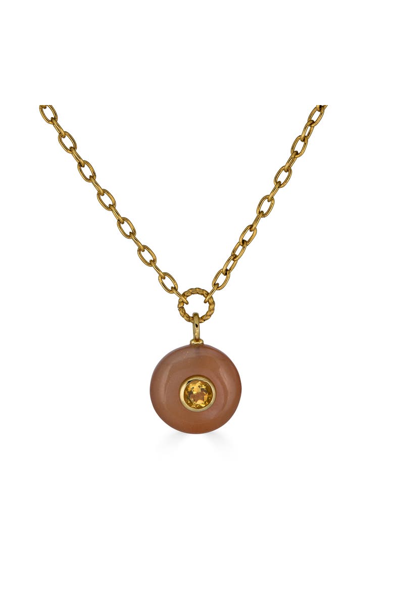 Loni Paul Jewelry Peach Moonstone and Citrine Inlay Necklace, Alternate, color,