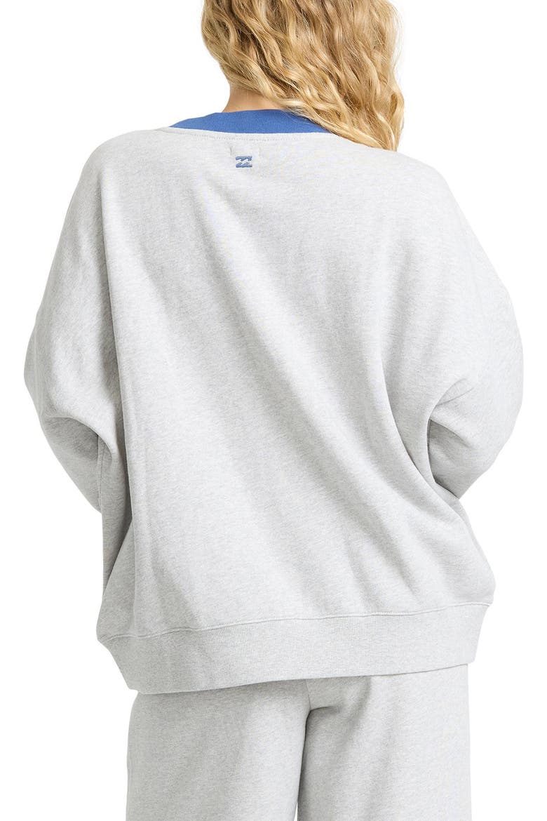 Sunset Palm Crewneck Sweatshirt, Alternate, color, HEATHER GRAY