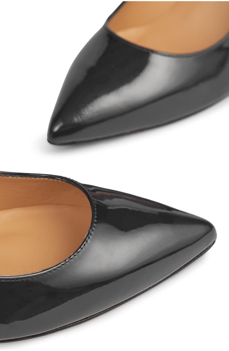 LK Bennett Floret Pointed Toe Pump, Alternate, color, Black Smooth