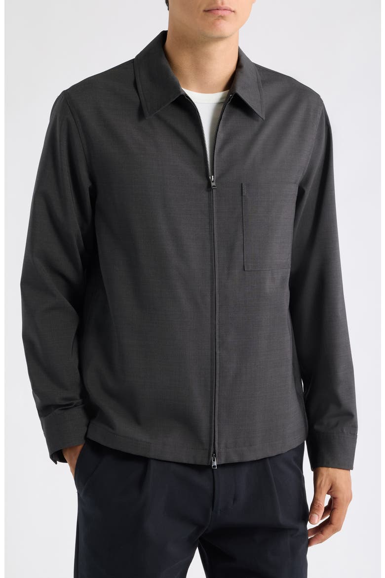 Travel Motion Wool Blend Overshirt, Alternate, color, CHARCOAL MELANGE